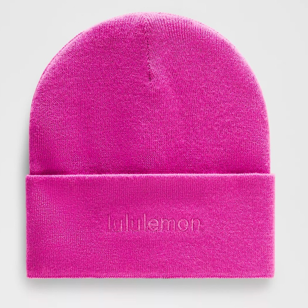 nwt! 💕 lululemon Warm Revelation Beanie
Wordmark lululemon athletica Pink Beanie - Picture 1 of 3